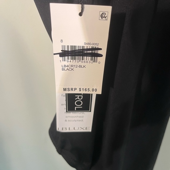 La Blanca Women's Luxe Keyhole Plunge One Piece Swimsuit in Black Size 8 - Picture 4 of 6